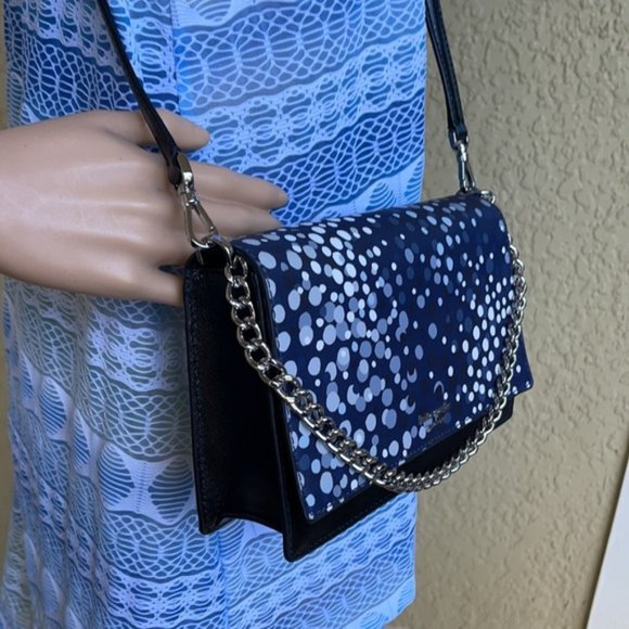 Kate Spade Cameron Convertible Crossbody Black with Multi-Colored Dots - Picture 13 of 16